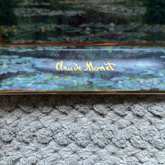 Goebel Claude Monet Tray Trinket Water Lily Pond Japanese Bridge Artis Orbis - Picture 2 of 4